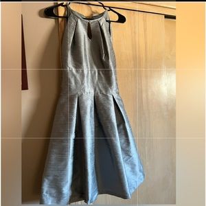 Silver Alfred Sung Halter Dress